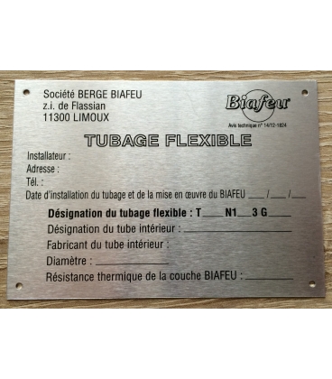 Plaque signalétique Biafeu