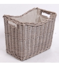 Panier en osier gris