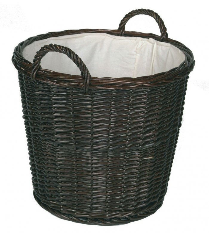 Panier rond ajouré osier naturel D 26x26.5cm