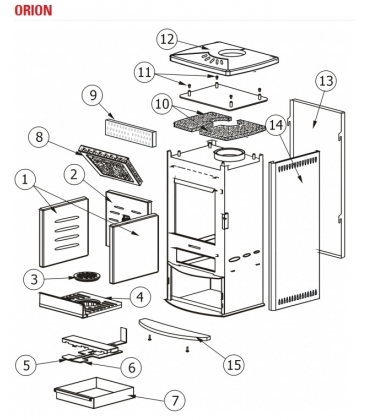 Pièces poêle à bois MCZ Orion