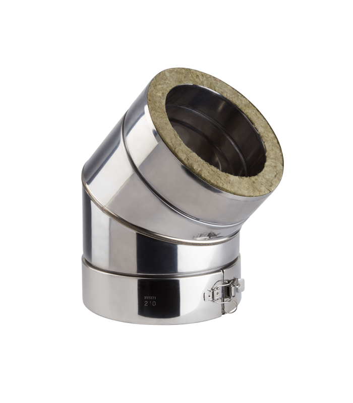 Courbe Coude A 90° 12 CM 120 MM Acier Inoxydable Pour Radiateurs Bois