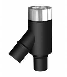 Té 135° piquage prise d'air, fumées réduit Ø80mm gamme concentrique