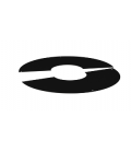 Rosace ronde 2 parties noire gamme concentrique