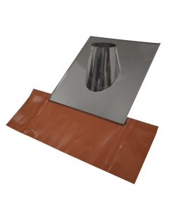 Double paroi pellets solin tuile bavette plomb + collerette